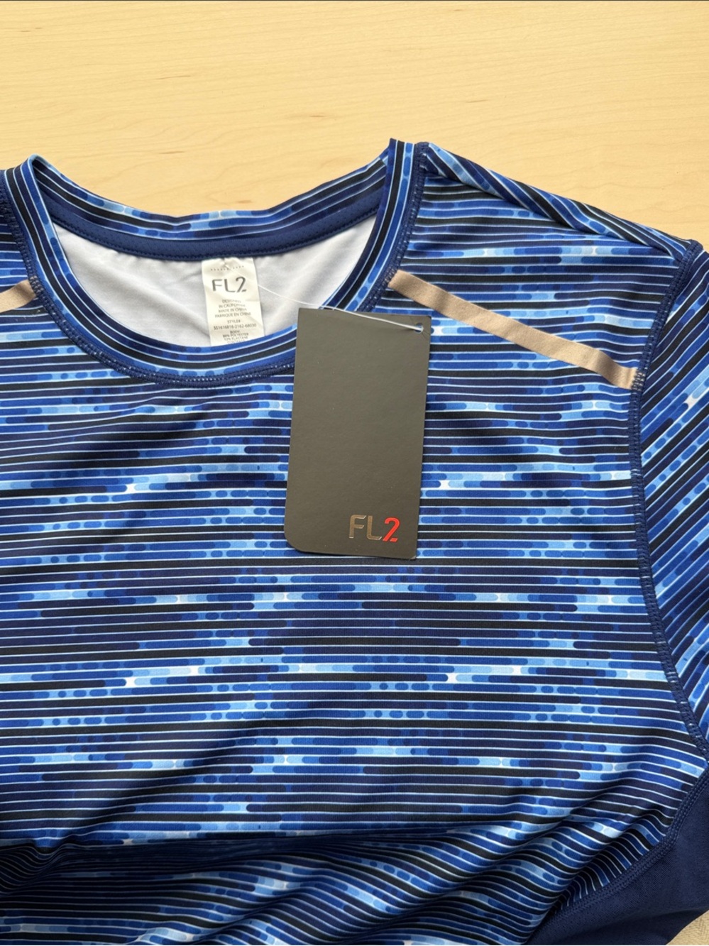 Men’s Blue Striped Performance Shirt